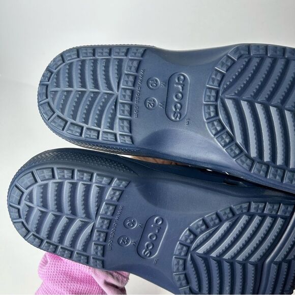 New Crocs Navy Slide Sandals men’s 10